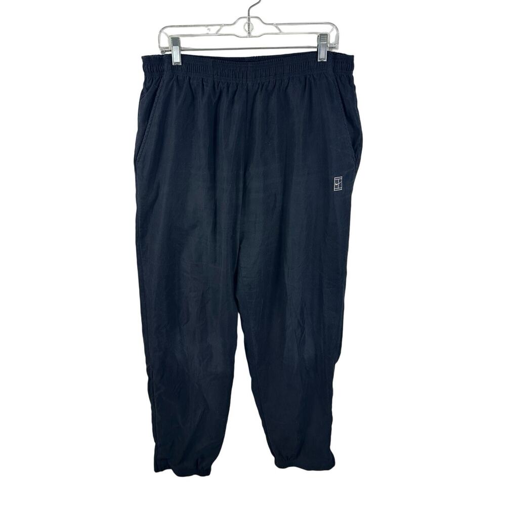 Vintage Y2K Nike Court Tennis Track Pants Deep Navy Size Large Lined